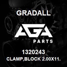 1320243 Gradall CLAMP,BLOCK 2.00X11.31 | AGA Parts