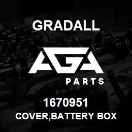 1670951 Gradall COVER,BATTERY BOX | AGA Parts