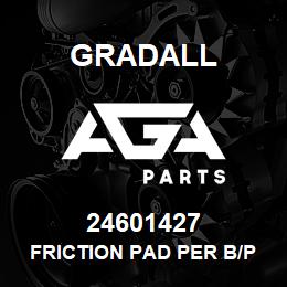 24601427 Gradall FRICTION PAD PER B/P | AGA Parts