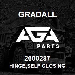 2600287 Gradall HINGE,SELF CLOSING | AGA Parts