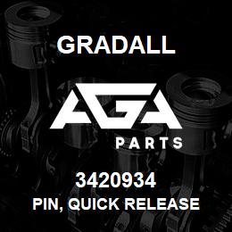 3420934 Gradall PIN, QUICK RELEASE | AGA Parts