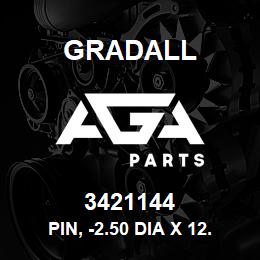 3421144 Gradall PIN, -2.50 DIA X 12.53 ETD150 | AGA Parts