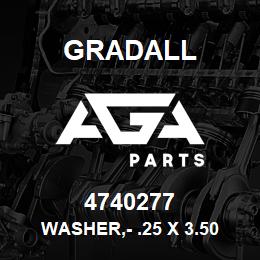 4740277 Gradall WASHER,- .25 X 3.50 DIA STL | AGA Parts