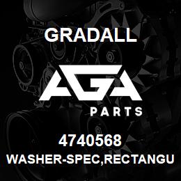 4740568 Gradall WASHER-SPEC,RECTANGULAR | AGA Parts