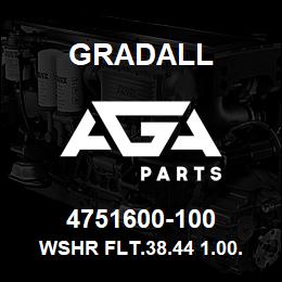 4751600-100 Gradall WSHR FLT.38.44 1.00.083QTY=100 | AGA Parts