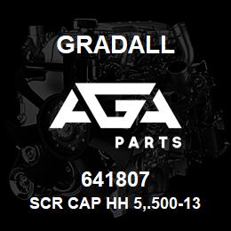 641807 Gradall SCR CAP HH 5,.500-13X.875 | AGA Parts