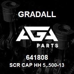 641808 Gradall SCR CAP HH 5,.500-13X1.000 | AGA Parts