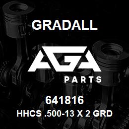 641816 Gradall HHCS .500-13 X 2 GRD5 | AGA Parts