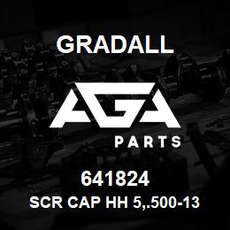641824 Gradall SCR CAP HH 5,.500-13X3.000 | AGA Parts
