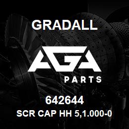 642644 Gradall SCR CAP HH 5,1.000-08X5.500 | AGA Parts