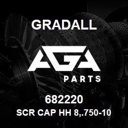 682220 Gradall SCR CAP HH 8,.750-10X2.500 | AGA Parts