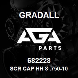 682228 Gradall SCR CAP HH 8 .750-10 X 3.500 | AGA Parts