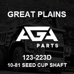 123-223D Great Plains 10-81 SEED CUP SHAFT | AGA Parts