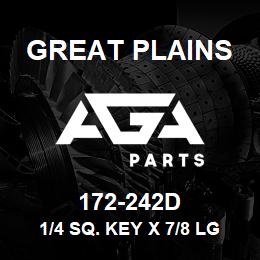 172-242D Great Plains 1/4 SQ. KEY X 7/8 LG | AGA Parts