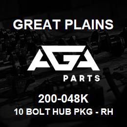 200-048K Great Plains 10 BOLT HUB PKG - RH | AGA Parts