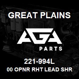 221-994L Great Plains 00 OPNR RHT LEAD SHRT BASE ASM | AGA Parts