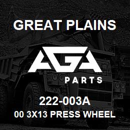 222-003A Great Plains 00 3X13 PRESS WHEEL ASM /ROW | AGA Parts