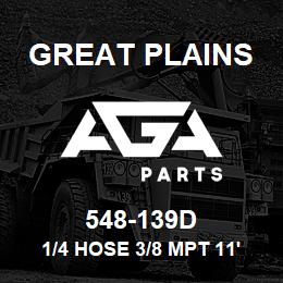 548-139D Great Plains 1/4 HOSE 3/8 MPT 11'8 LONG | AGA Parts