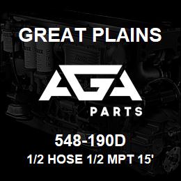 548-190D Great Plains 1/2 HOSE 1/2 MPT 15'10 LONG | AGA Parts