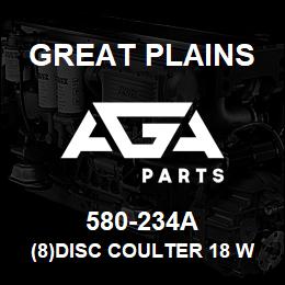 580-234A Great Plains (8)DISC COULTER 18 W/ BRACKET | AGA Parts