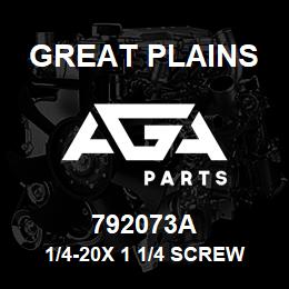 792073A Great Plains 1/4-20X 1 1/4 SCREW P/T G-BOX | AGA Parts
