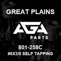 801-258C Great Plains #6X3/8 SELF TAPPING SCREW | AGA Parts