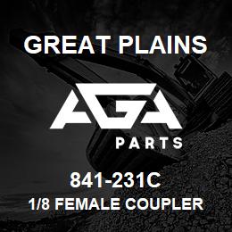 841-231C Great Plains 1/8 FEMALE COUPLER | AGA Parts