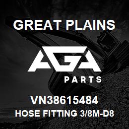 VN38615484 Great Plains HOSE FITTING 3/8M-D8 | AGA Parts