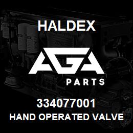 334077001 Haldex HAND OPERATED VALVE | AGA Parts
