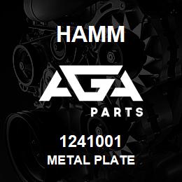 1241001 Hamm METAL PLATE | AGA Parts