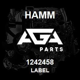 1242458 Hamm LABEL | AGA Parts