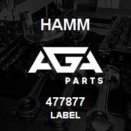 477877 Hamm LABEL | AGA Parts