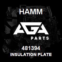 481394 Hamm INSULATION PLATE | AGA Parts