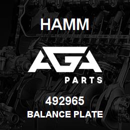 492965 Hamm BALANCE PLATE | AGA Parts