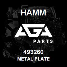493260 Hamm METAL PLATE | AGA Parts