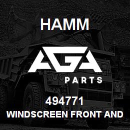 494771 Hamm WINDSCREEN FRONT AND REAR PANE | AGA Parts