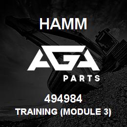 494984 Hamm TRAINING (MODULE 3) | AGA Parts