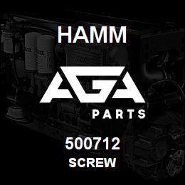 500712 Hamm SCREW | AGA Parts