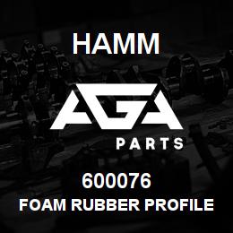 600076 Hamm FOAM RUBBER PROFILE | AGA Parts