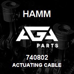 740802 Hamm ACTUATING CABLE | AGA Parts