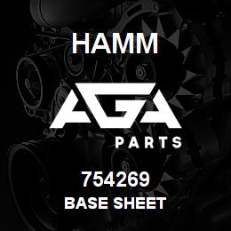 754269 Hamm BASE SHEET | AGA Parts