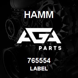 765554 Hamm LABEL | AGA Parts