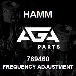 769460 Hamm FREQUENCY ADJUSTMENT | AGA Parts