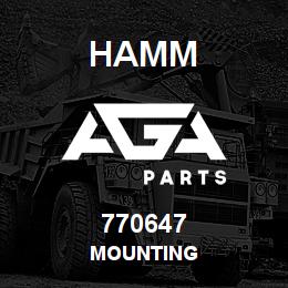 770647 Hamm MOUNTING | AGA Parts