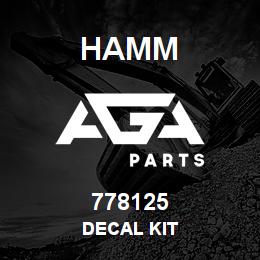778125 Hamm DECAL KIT | AGA Parts