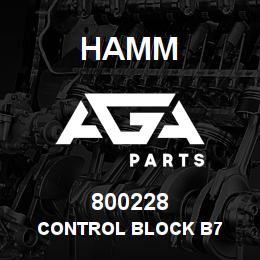 800228 Hamm CONTROL BLOCK B7 | AGA Parts