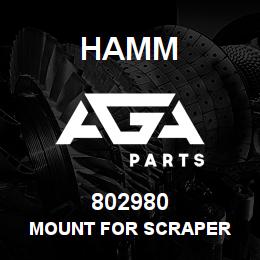802980 Hamm MOUNT FOR SCRAPER | AGA Parts