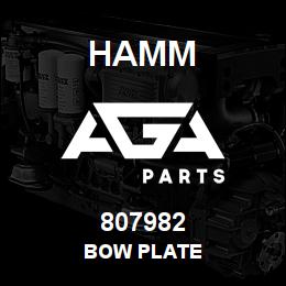 807982 Hamm BOW PLATE | AGA Parts