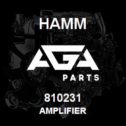 810231 Hamm AMPLIFIER | AGA Parts