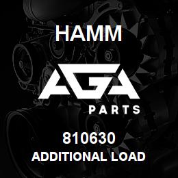 810630 Hamm ADDITIONAL LOAD | AGA Parts